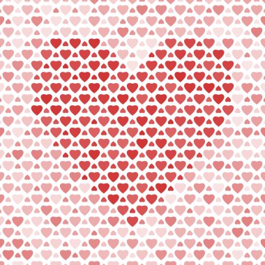 Kırmızı kalplerle kusursuz desen