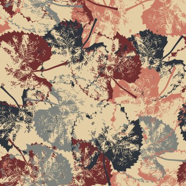 Dikişsiz desen doku yaprakları ile