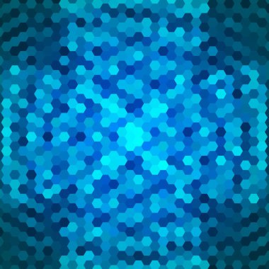 Mavi arka plan, altıgen yanarak bahislerin doğru