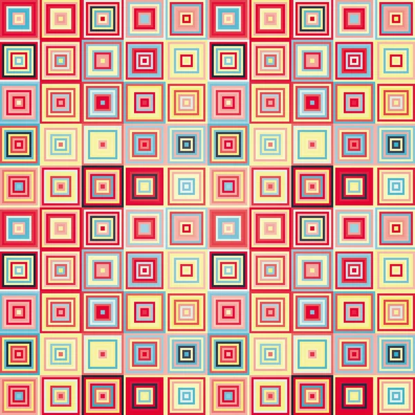 Seamless geometric pattern of colorful squares — Stock Vector