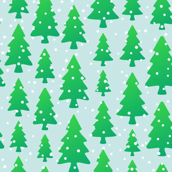 Weihnachten nahtlose Muster mit Tannenbäumen — Stockvektor