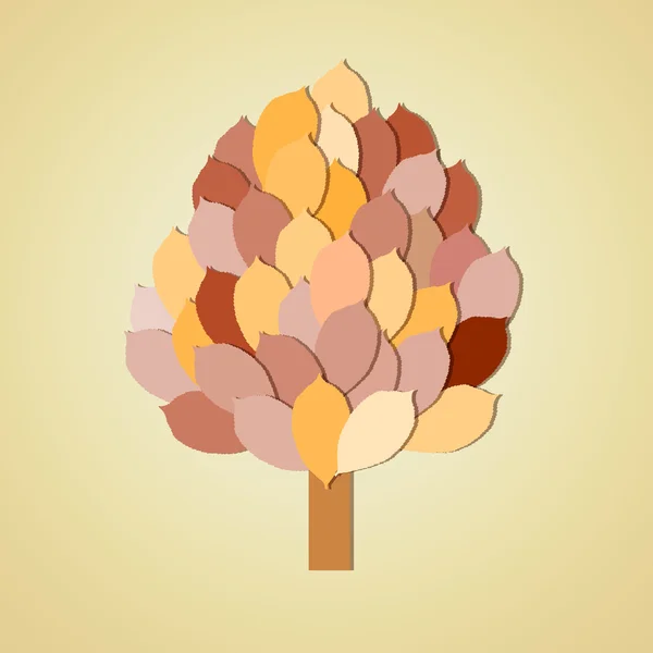 Abstrakter Baum aus Dreiecken — Stockvektor