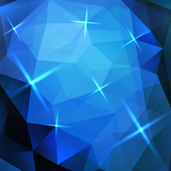 Abstracte blauwe driehoekjes vector achtergrond — Stockvector