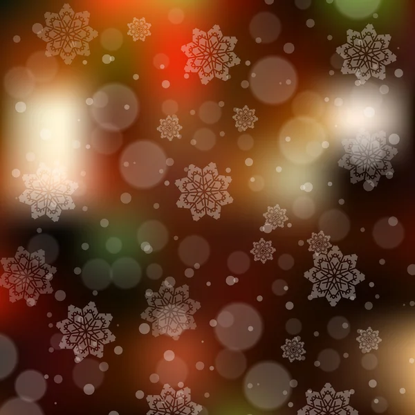 Fond de Noël avec flocons de neige — Image vectorielle