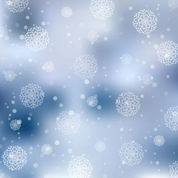 Fondo de Navidad con copos de nieve — Vector de stock