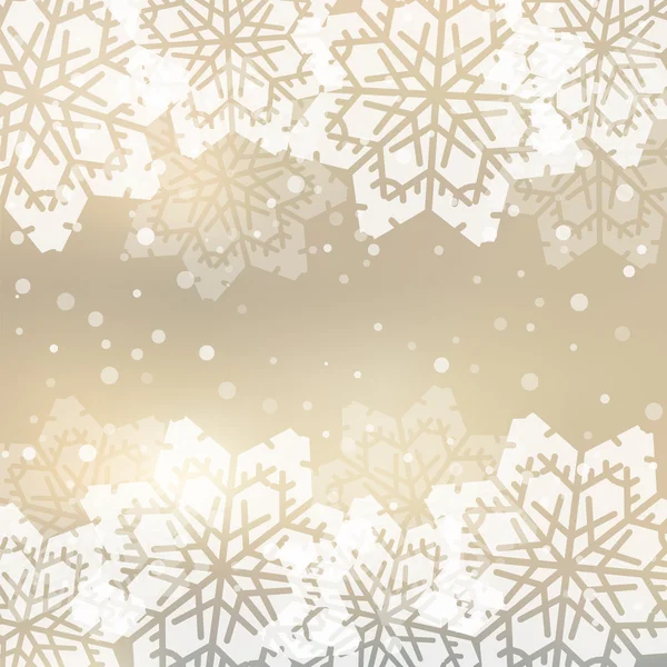 雪の結晶とクリスマスの背景 — ストックベクタ