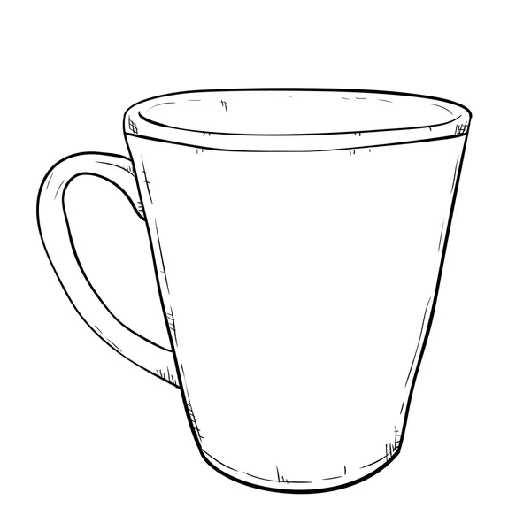 Esquisse sommaire de tasse — Image vectorielle