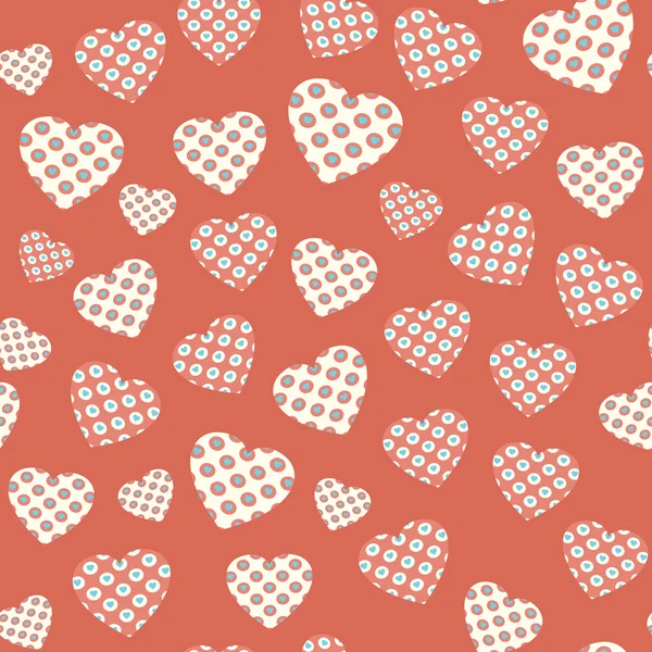 Seamless pattern with hearts — Stock Vector