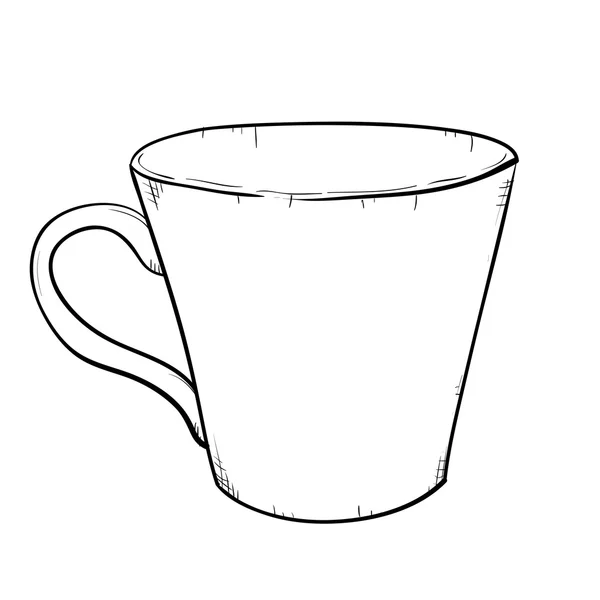 Esquisse sommaire de tasse — Image vectorielle