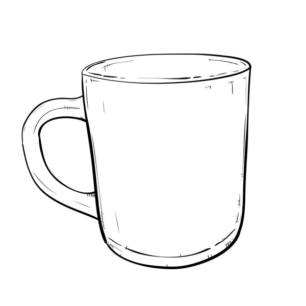 Outline  sketch of cup — Stock Vector