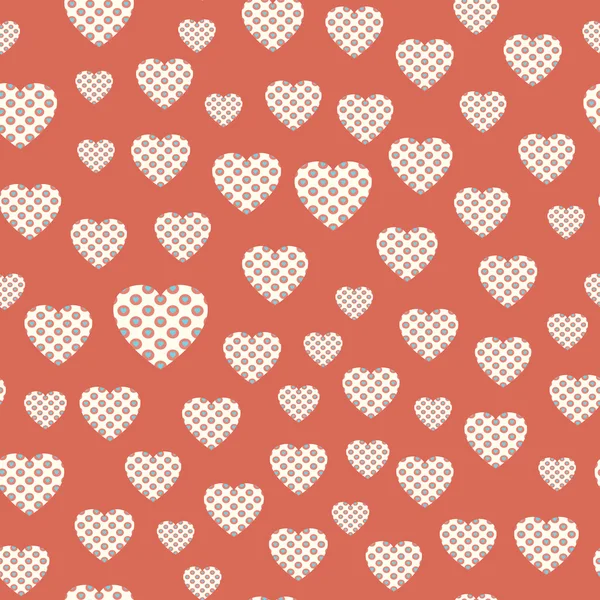 Seamless pattern with hearts — Stock Vector