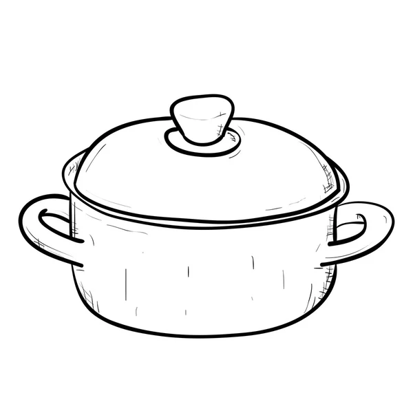 Sketch of doodle pan — Stock Vector