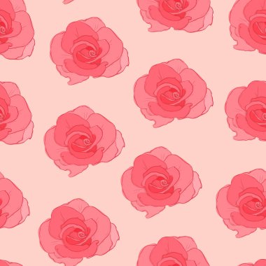 Güllerle kusursuz desen