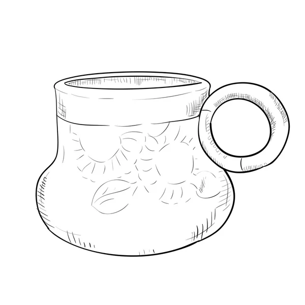 Szkic doodle pot — Wektor stockowy