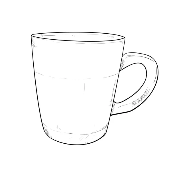 Sketch illustration of cup — Stock Vector