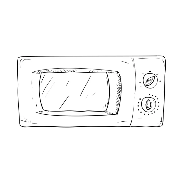 Эскиз микроволновой печи — стоковый вектор