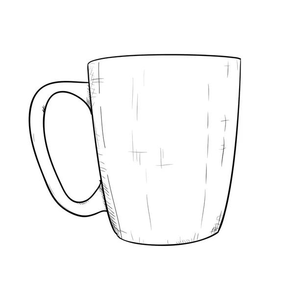 Dibujo ilustración de taza — Vector de stock