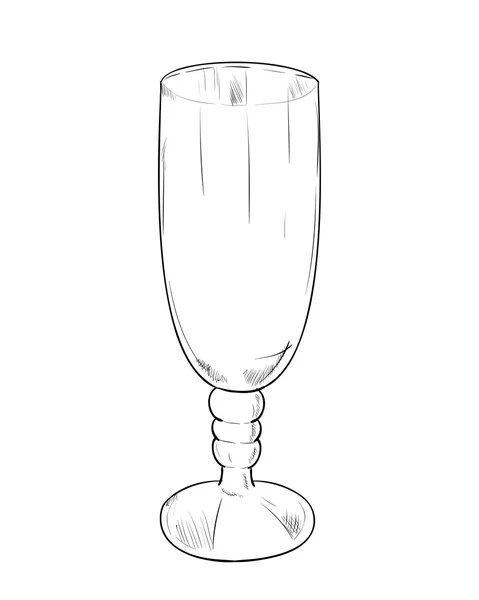 Illustration de croquis de verre — Image vectorielle