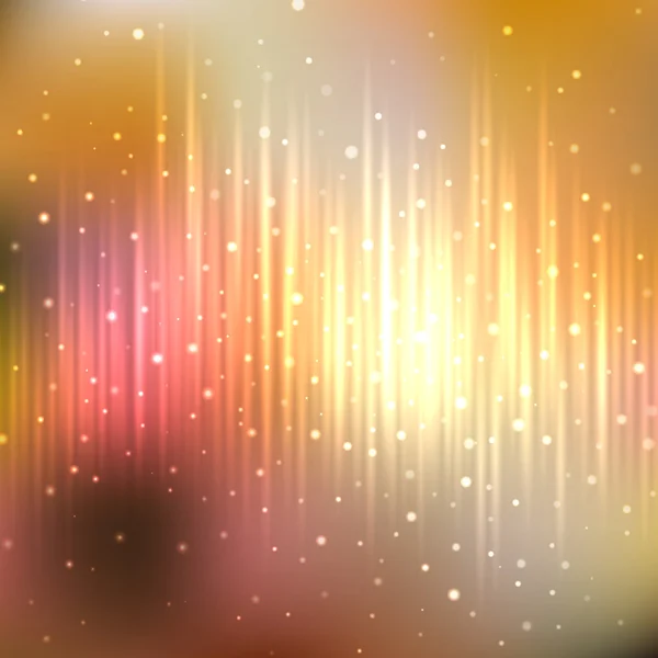 Bright particles on blurred background — Stock Vector