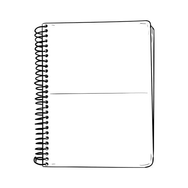 Hand draw notepad — Stockvector