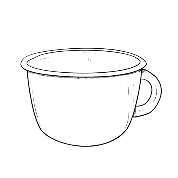 Hand draw cup — Stok Vektör