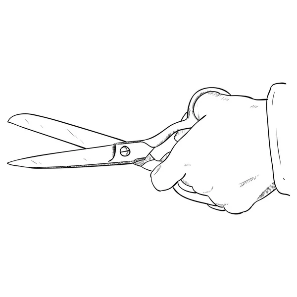 Sketch of kitchen scissors — Stockvector