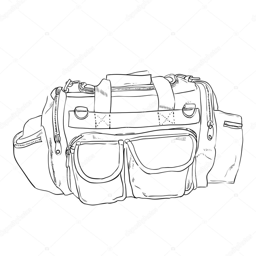 Sport bag with pockets Stock Vector Image by ©BeatWalk 77086969