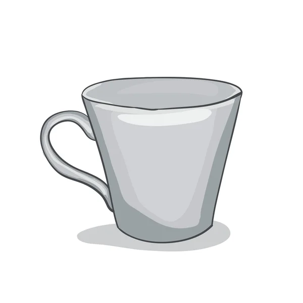 Painted cup on white background — Stock Vector