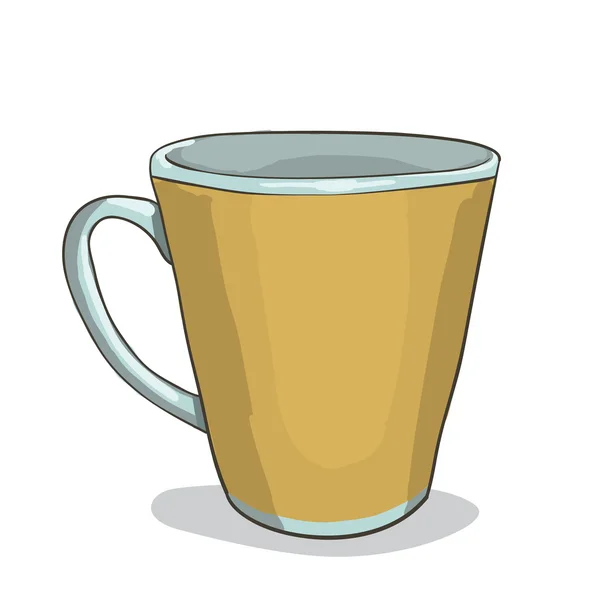 Taza pintada sobre fondo blanco — Vector de stock