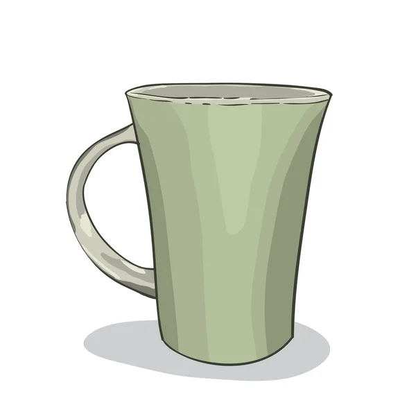 Крашеная чашка на белом фоне — стоковый вектор