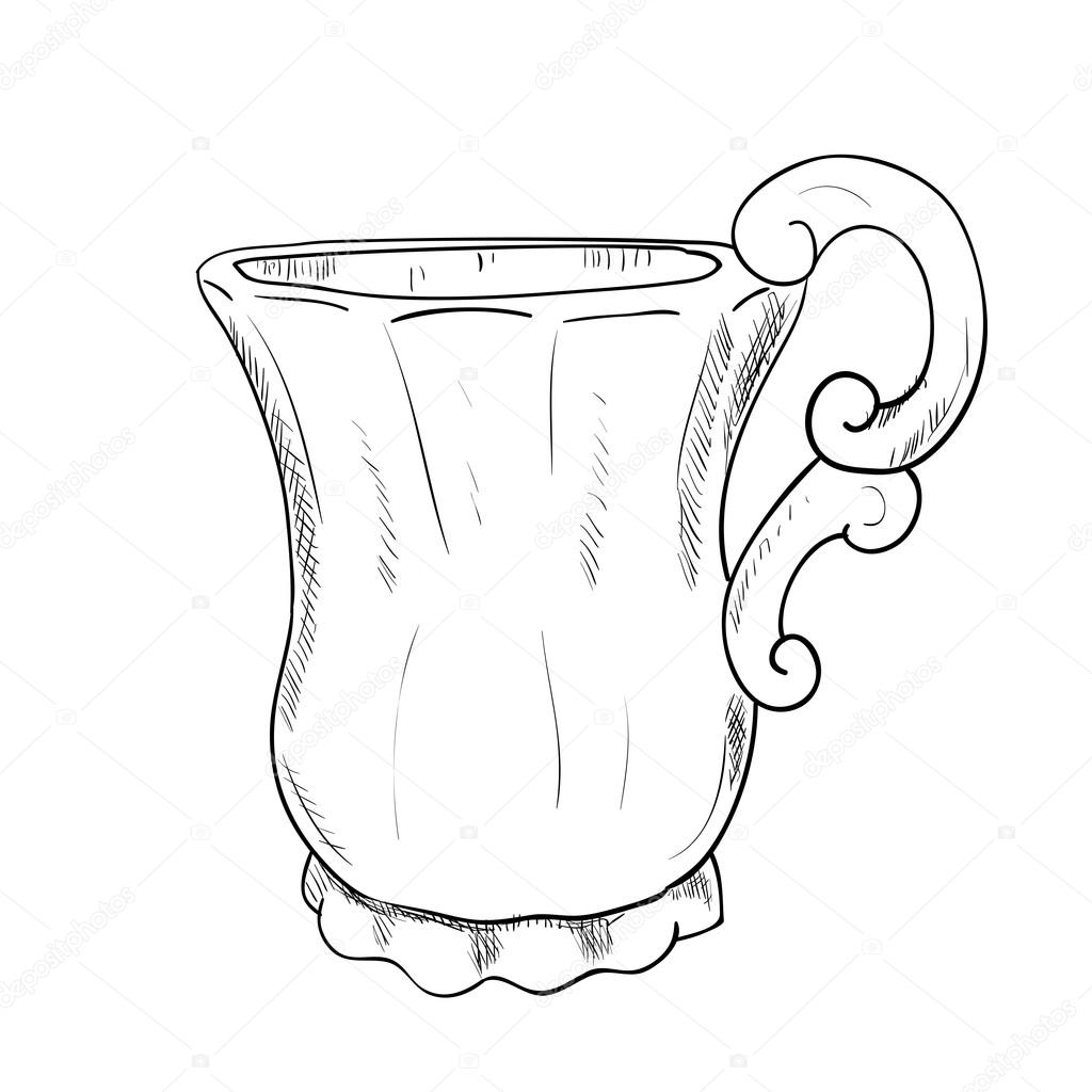 Hand drawn cup