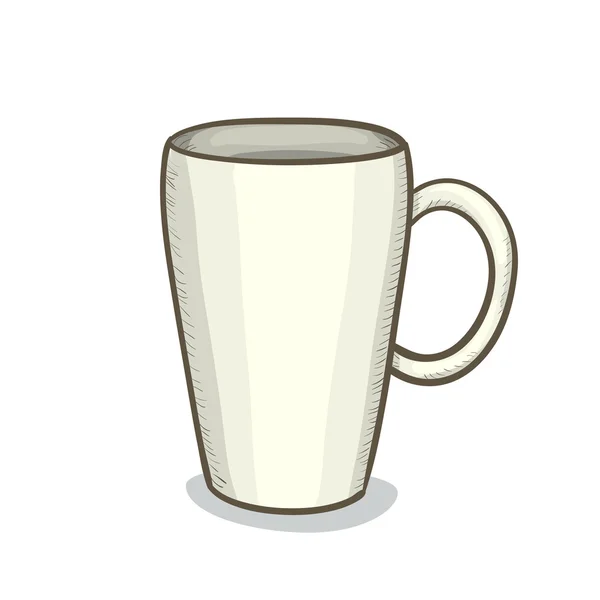 Taza de porcelana de color — Vector de stock