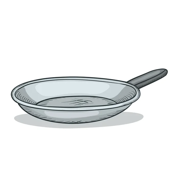 Grijs doodle pan — Stockvector