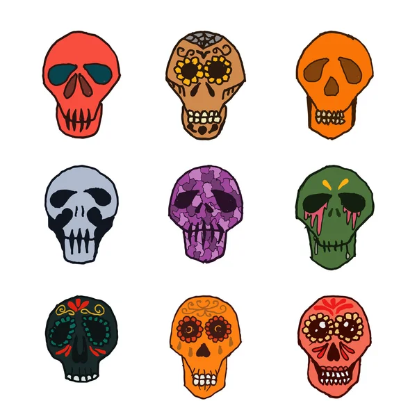 メキシコの砂糖の頭蓋骨 — ストックベクタ