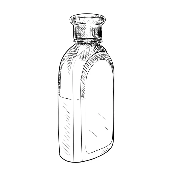 Ескіз пластикової пляшки — стоковий вектор