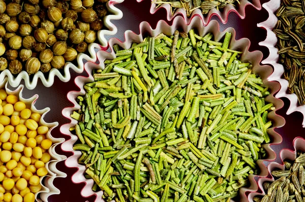 Dry different spices for cooking — Stock Photo, Image