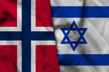 Norveç Ulusal Rozeti, İsrail kumaşı ve her iki ülkenin siyasi hükümetlerinin dokusunu birleştirir.