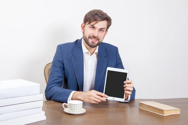 Tecnología, personas y concepto empresarial . — Foto de Stock