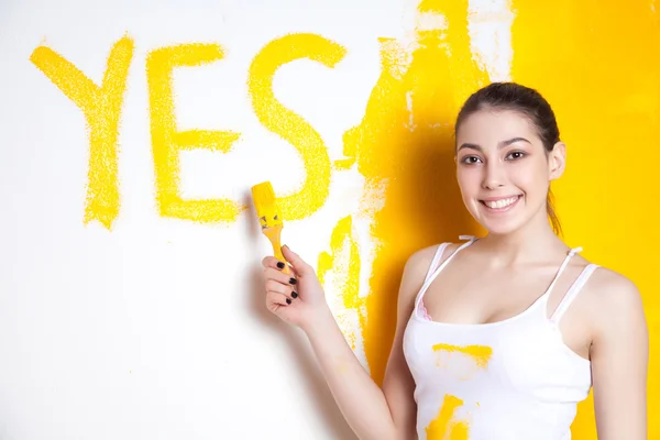 Thema Reparatur und Anstrich von Wänden und Wohnungen. — Stockfoto