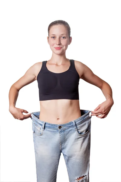 Концепція дієти і ганпі жінка — стокове фото