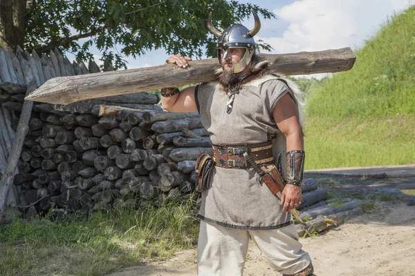 The Viking works hard — Stockfoto