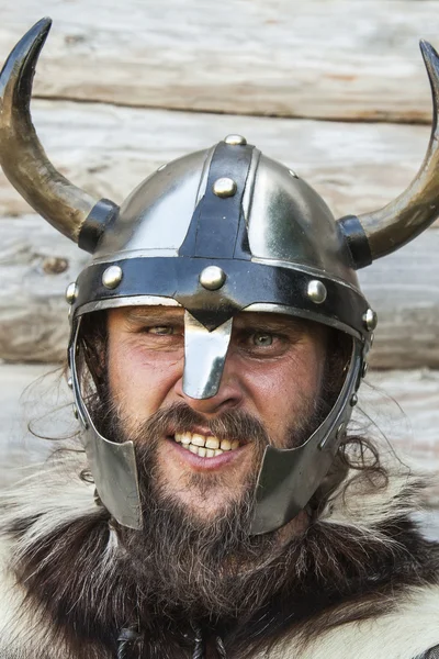 Portrait of the angry viking — Stock Photo, Image