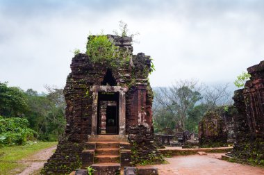 My Son temples in cloudy weather Vietnam clipart