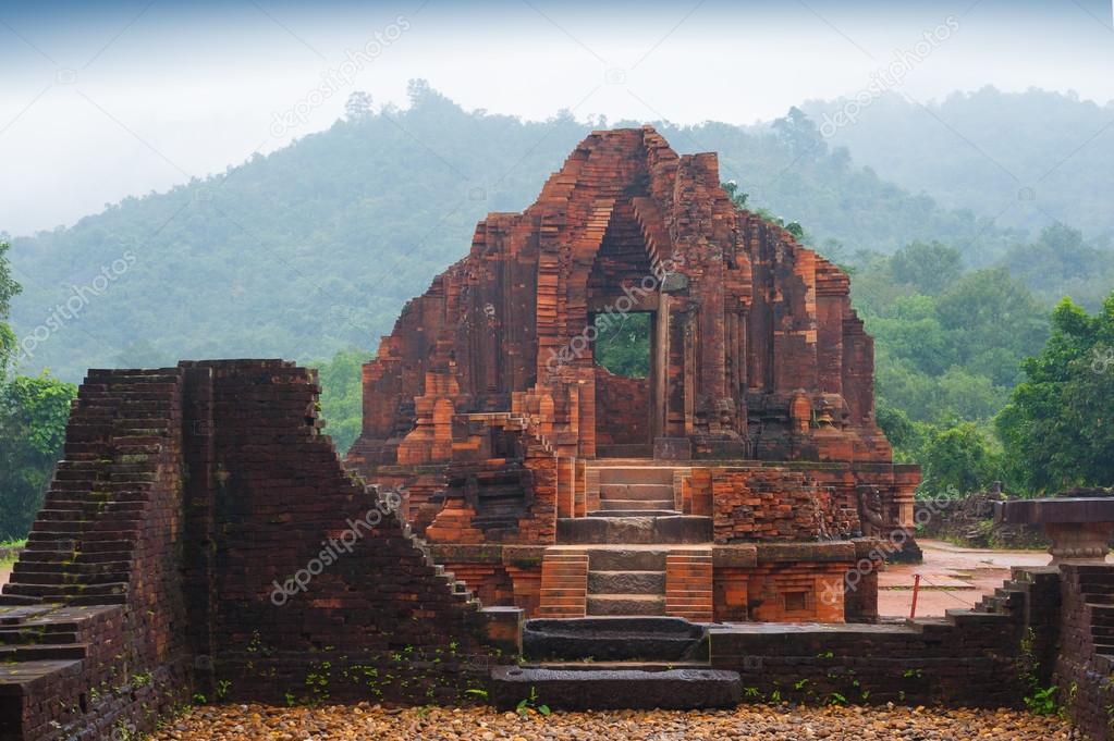 MySon temples in cloudy weather Vietnam