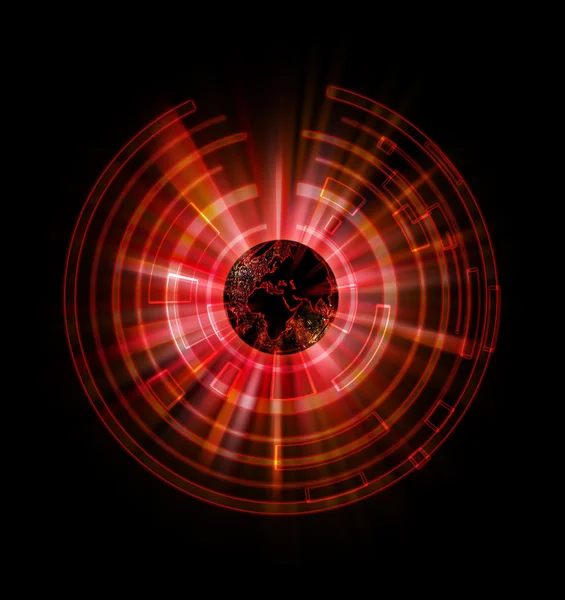 Red globe abstract — Stock Photo, Image