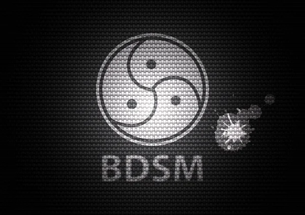 BDSM işareti Tekstil doku üzerinde basılı
