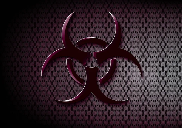 Biohazard-Symbol auf texturiertem Hintergrund — Stockvektor
