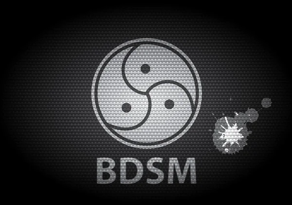 Bdsm signo impreso en textil — Vector de stock