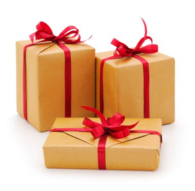 Hediye kutuları, beyaz arka planda hediyeler izole edilmiş. Tatilde. Sevgililer Günü. Kadınlar Günü. Anneler Günü.