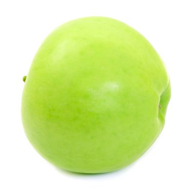  Taze Yeşil Elma Beyaz Arkaplanda İzole Edildi.